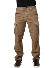 Dolce & Gabbana Brown Mid Waist Cargo Straight Trouser Pants - IT44 | XS