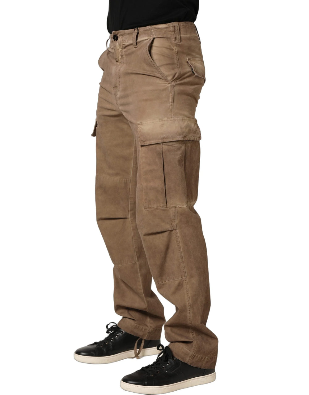 Dolce & Gabbana Brown Mid Waist Cargo Straight Trouser Pants - IT44 | XS