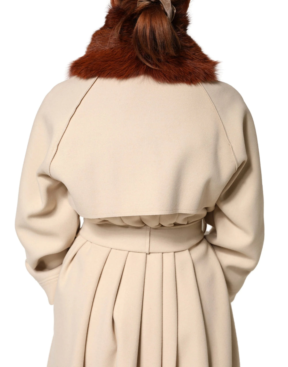 Dolce & Gabbana Brown Mink Fur Collar Women Neck Wrap 60cm x 14cm Scarf