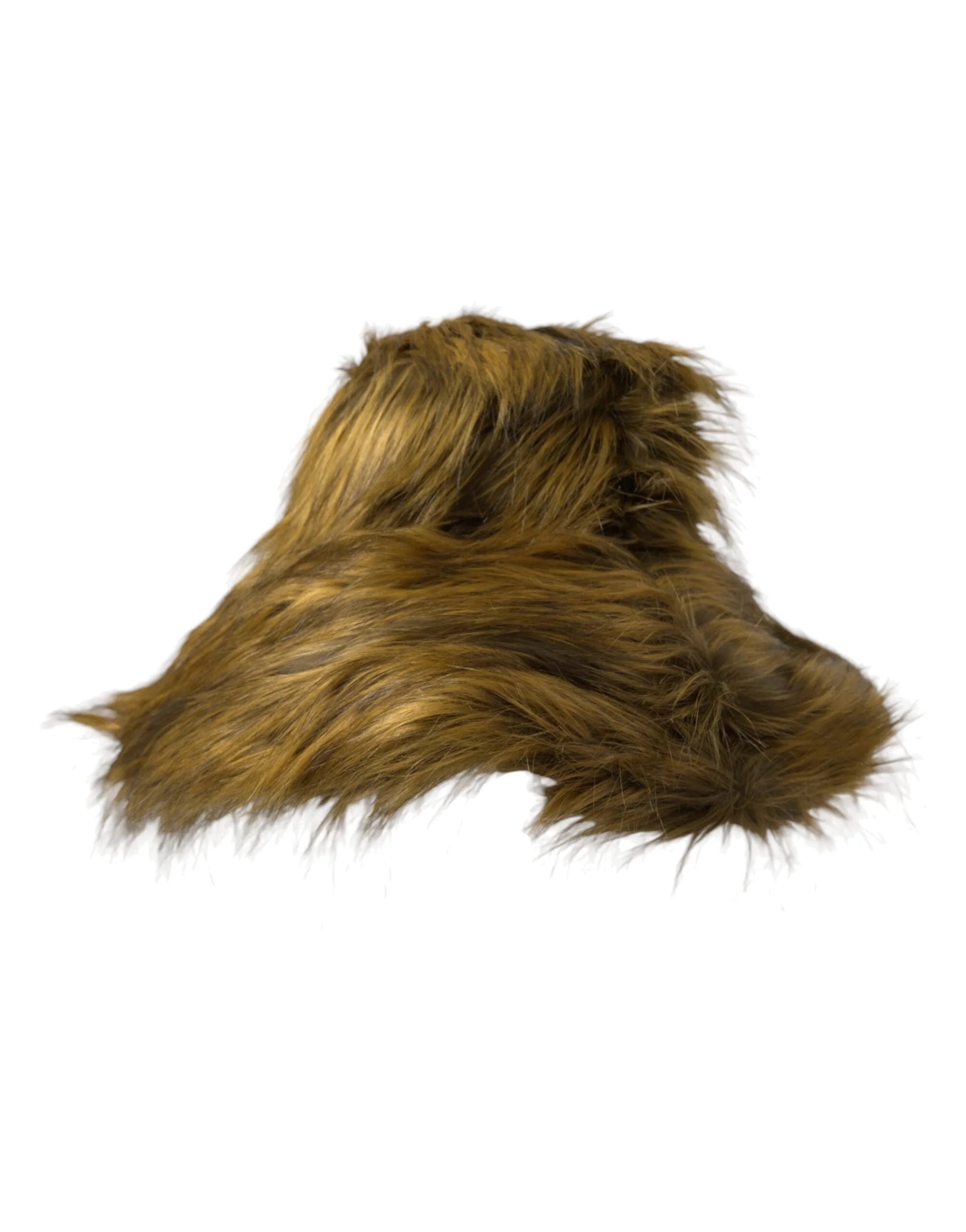 Dolce & Gabbana Brown Modacrylic Faux Fur Bucket Hat - 57 cm|S - Bucket Hats