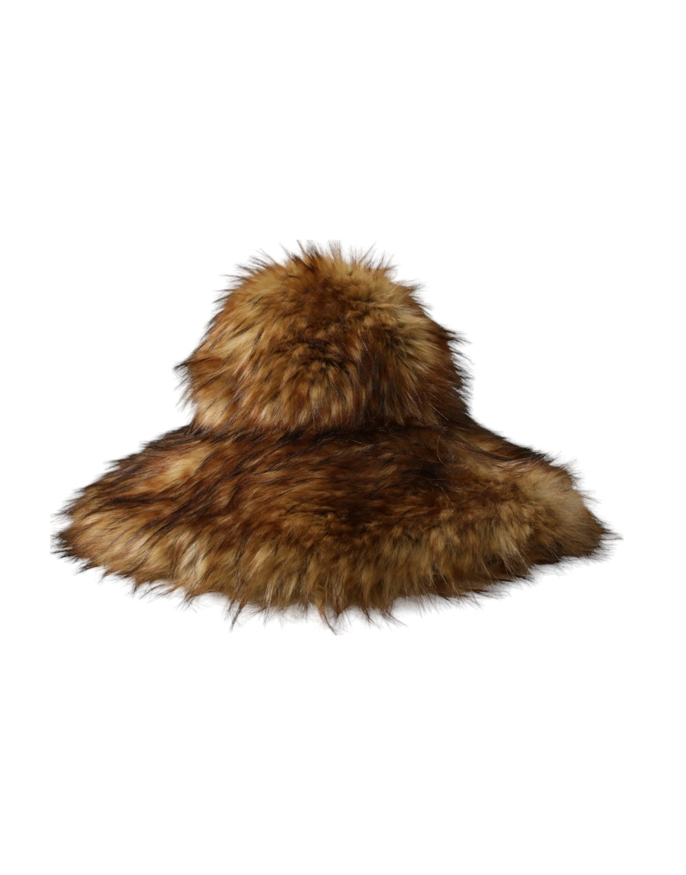 Dolce & Gabbana Brown Modacrylic Faux Fur Bucket Hat - Bucket Hats