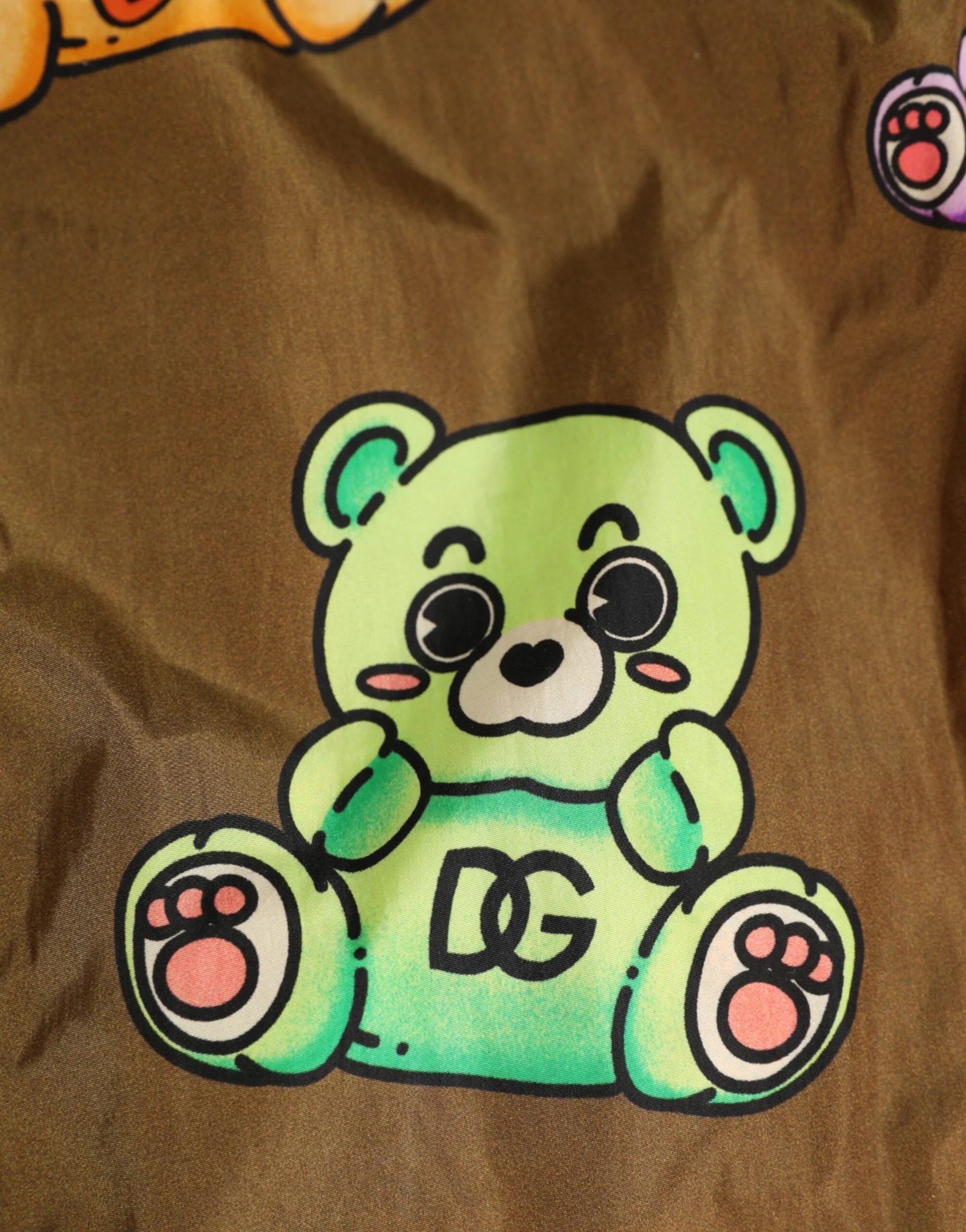 Dolce & Gabbana Brown Multicolor Teddy Bear Men Shorts Swimwear - IT4 | S