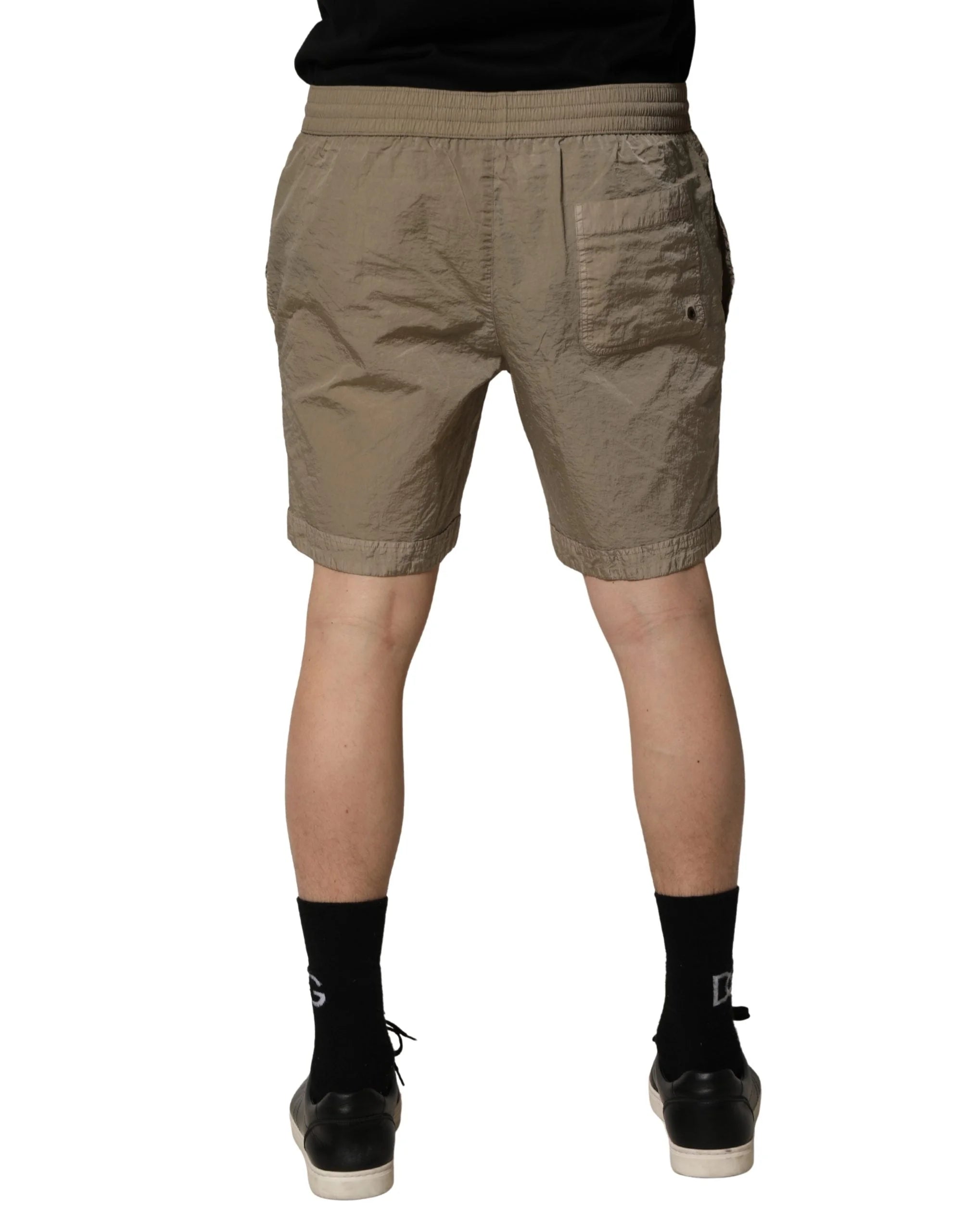 Dolce & Gabbana Short de bain en Nylon Marron - IT6| L