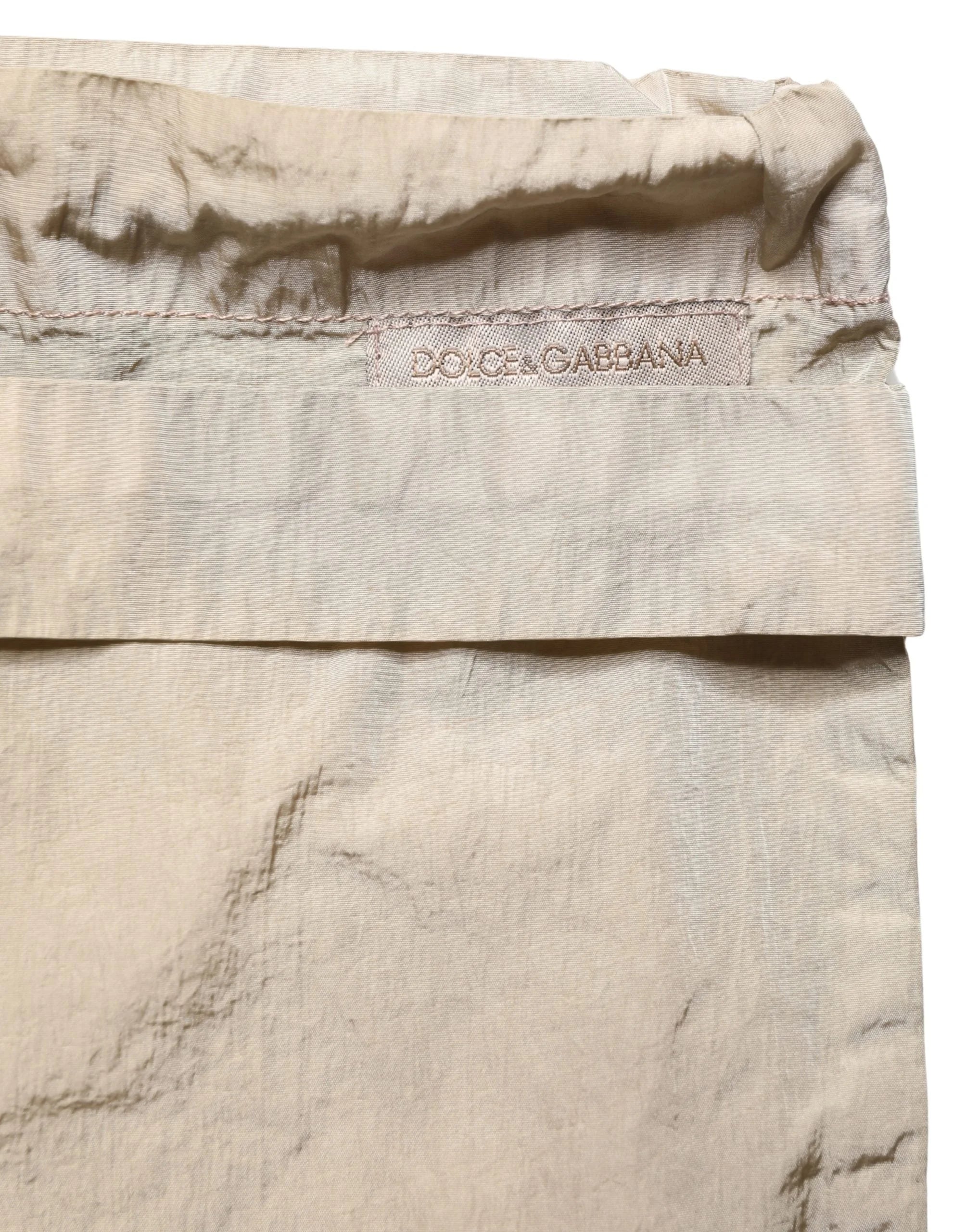 Dolce & Gabbana Short de bain en Nylon Marron - IT6| L