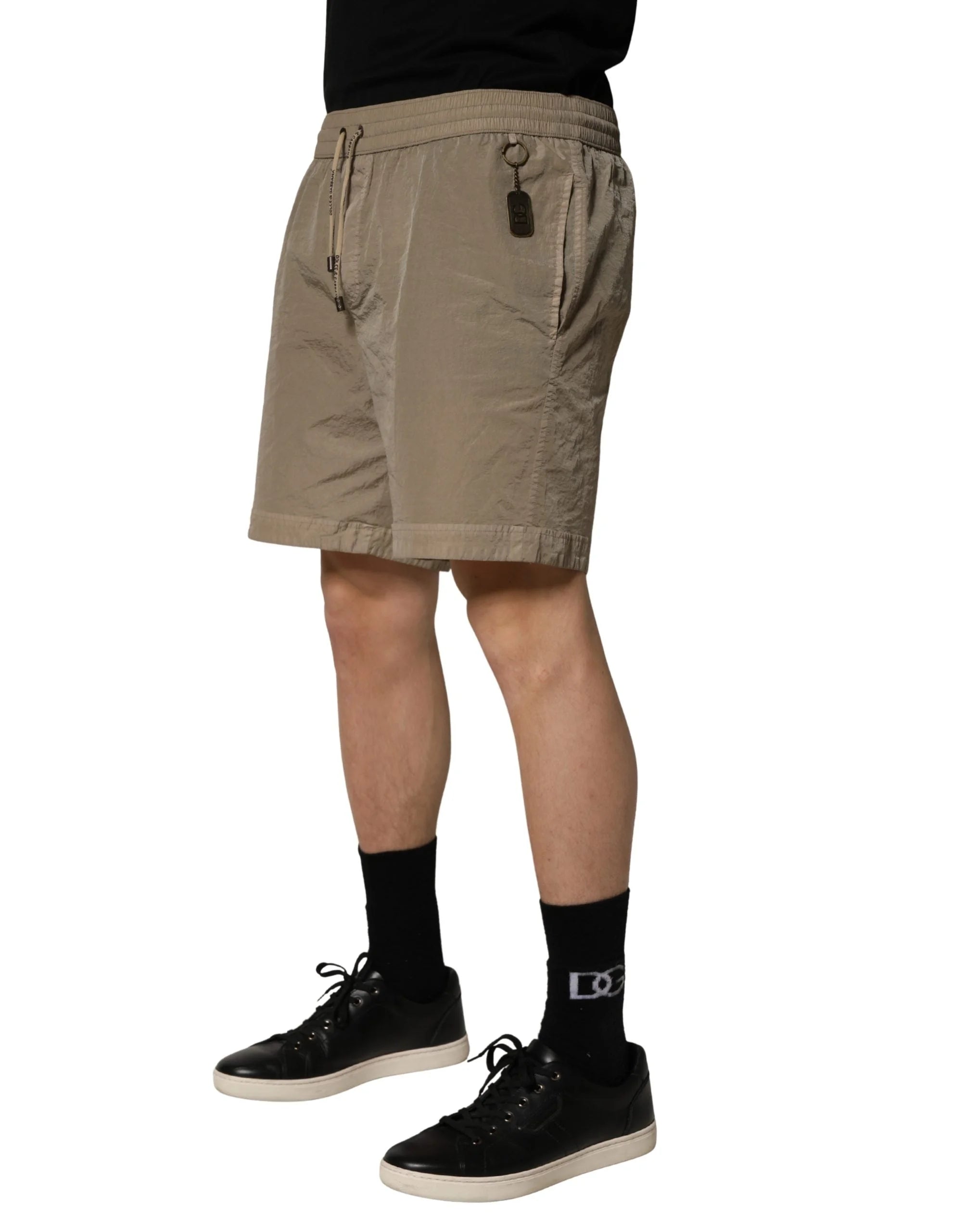 Dolce & Gabbana Short de bain en Nylon Marron - IT6| L