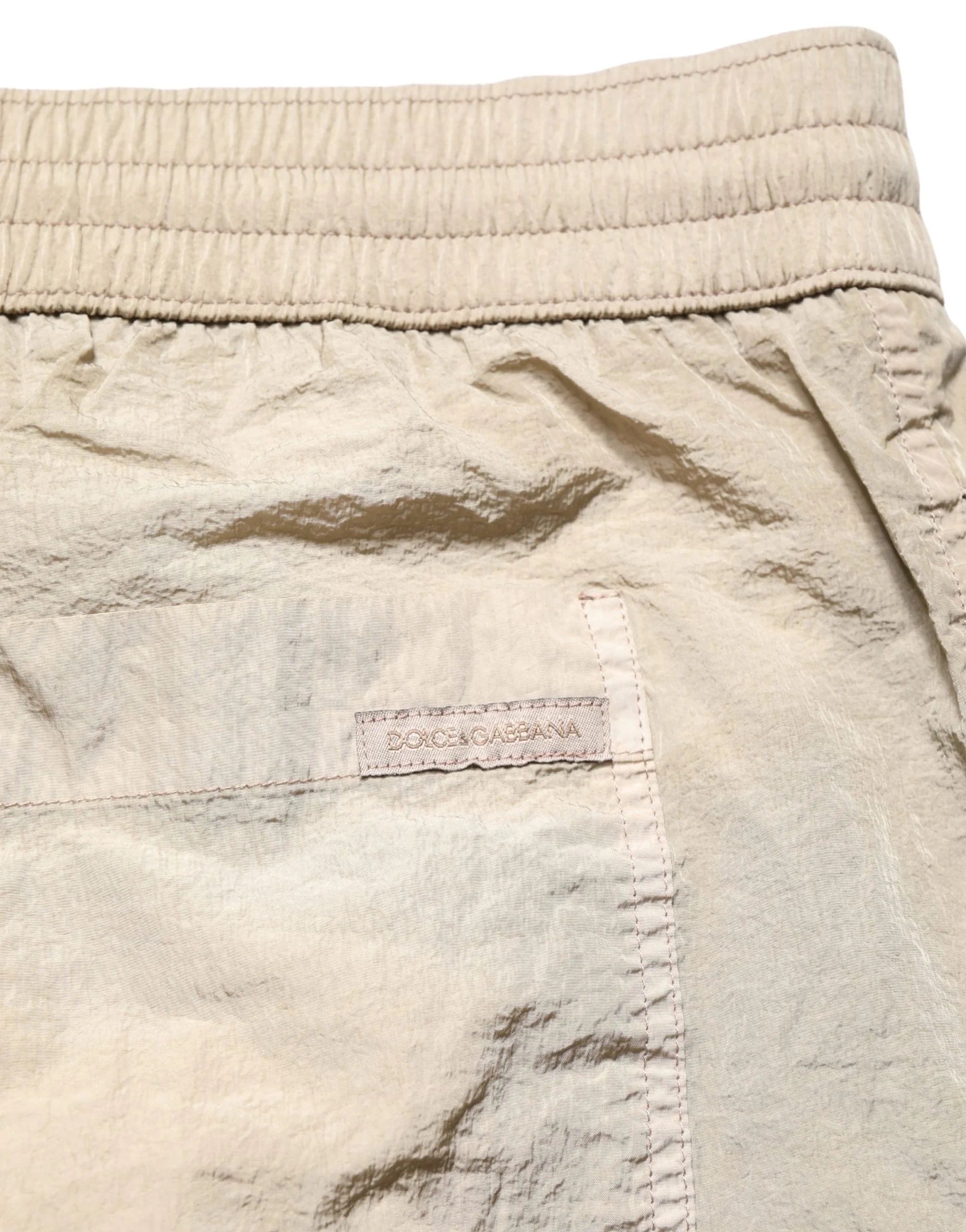 Dolce & Gabbana Short de bain en Nylon Marron - IT6| L