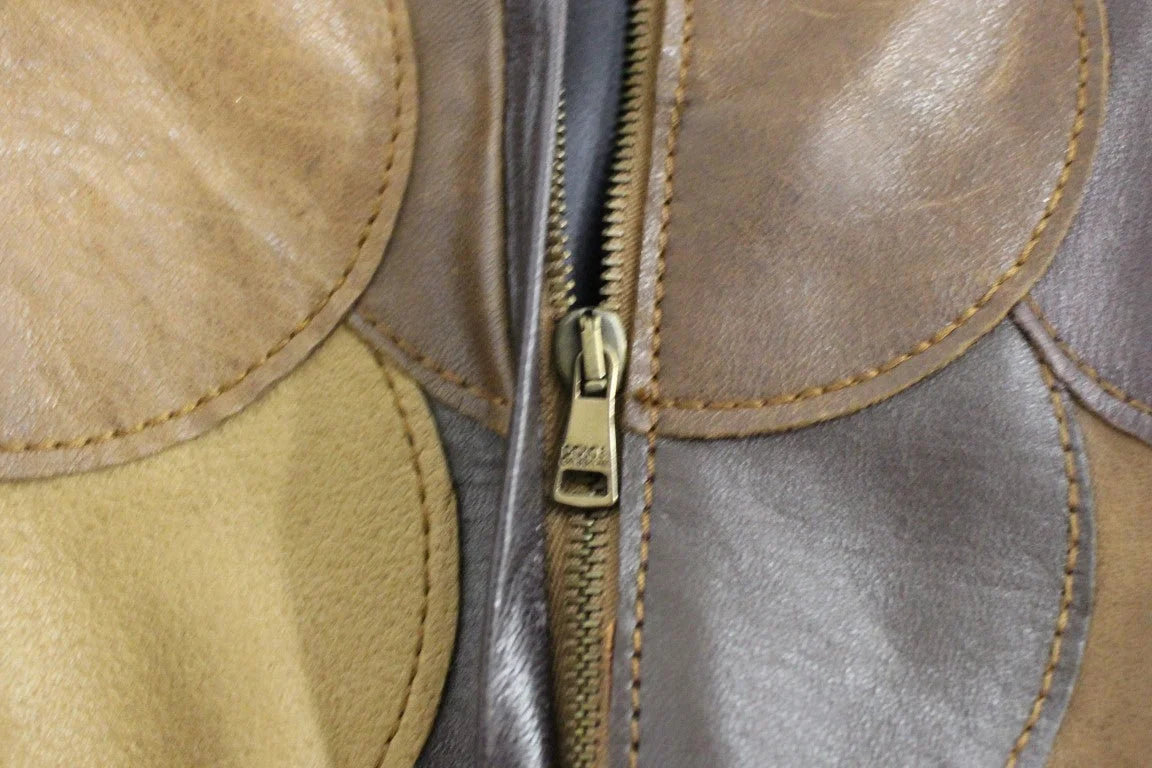 Dolce & Gabbana Brown Patchwork Leather Straight Skirt - Skirts