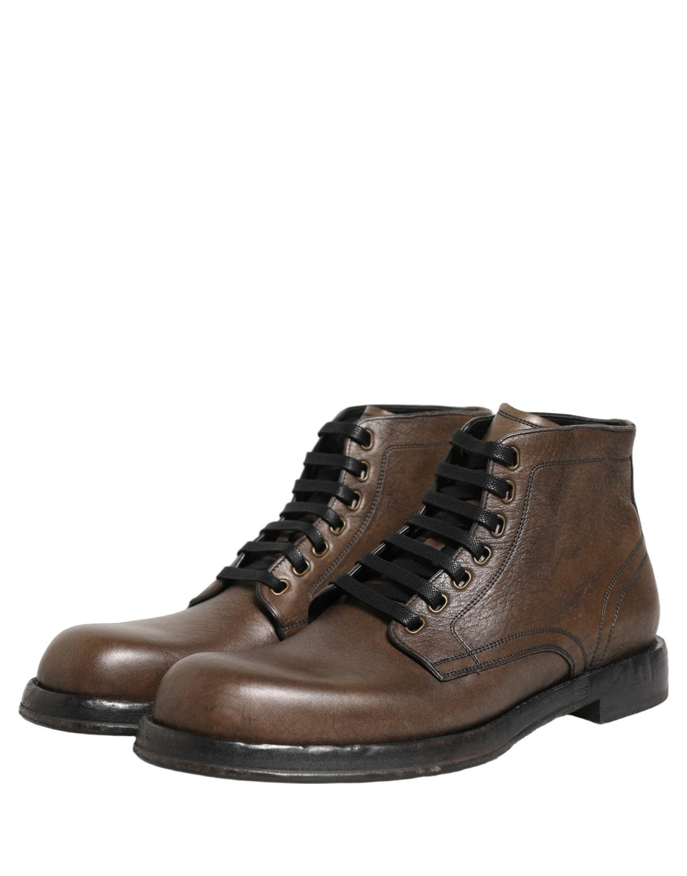 Dolce & Gabbana Brązowe buty męskie Perugino ze skóry - EU45/US11