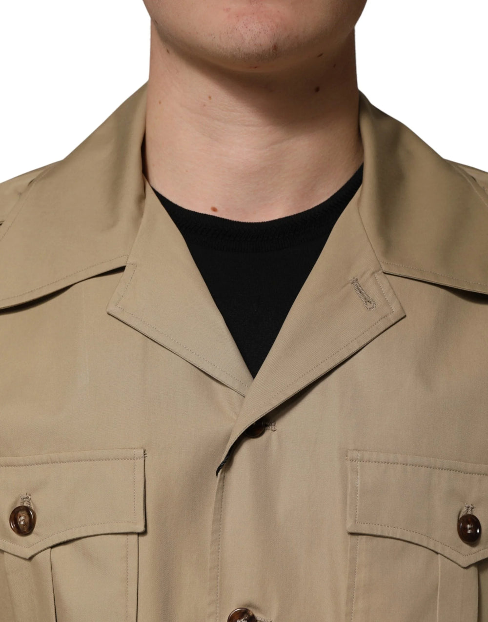 Dolce & Gabbana Brown Pin Up Short Sleeves Men Casual Shirt - IT39 | S