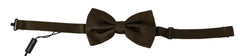 Dolce & Gabbana Brown Polka Dots Silk Adjustable Neck Papillon Men Bow Tie - Neckties