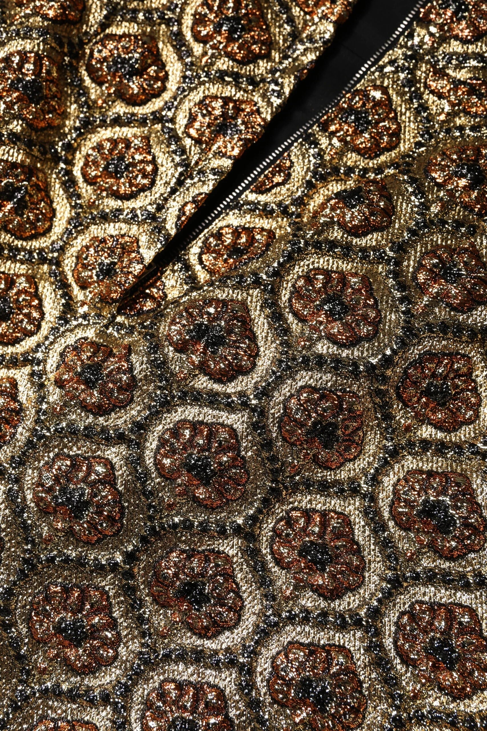 Dolce & Gabbana Brown Polyester Brocade A-line Mini Skirt - IT46|XL - Skirts