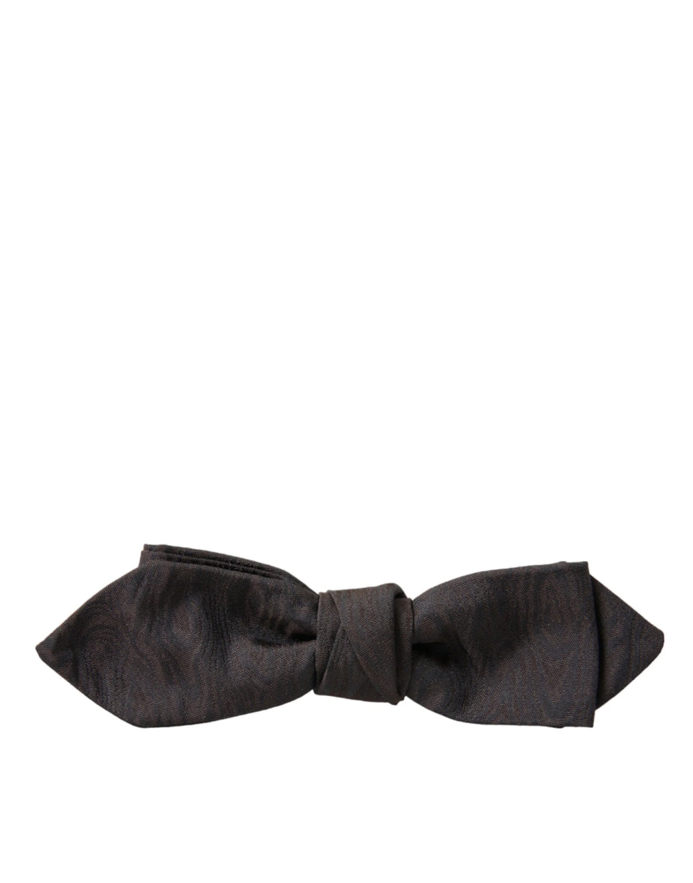 Dolce & Gabbana Brown Polyester Silk Adjustable Neck Men Papillon Bow Tie - Neckties