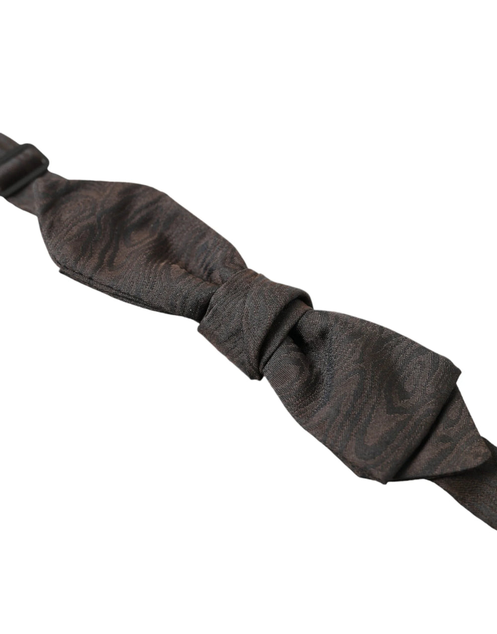 Dolce & Gabbana Brown Polyester Silk Adjustable Neck Men Papillon Bow Tie - Neckties