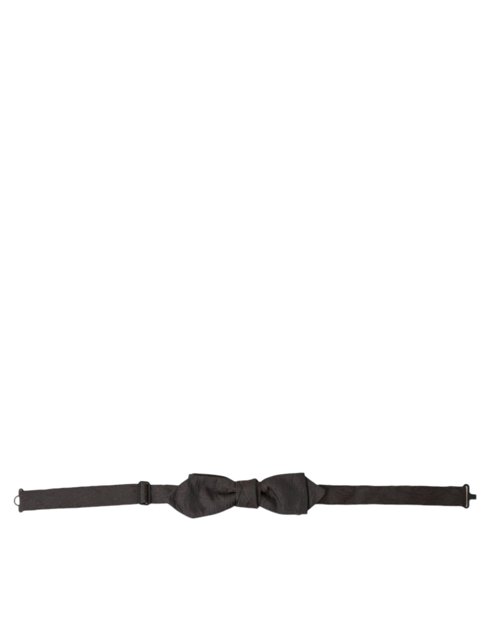 Dolce & Gabbana Brown Polyester Silk Adjustable Neck Men Papillon Bow Tie - Neckties