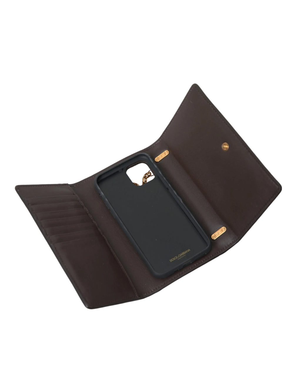 Dolce & Gabbana Brown Python Leather DG Girls Crossbody Phone Bag - Cross Body Bags