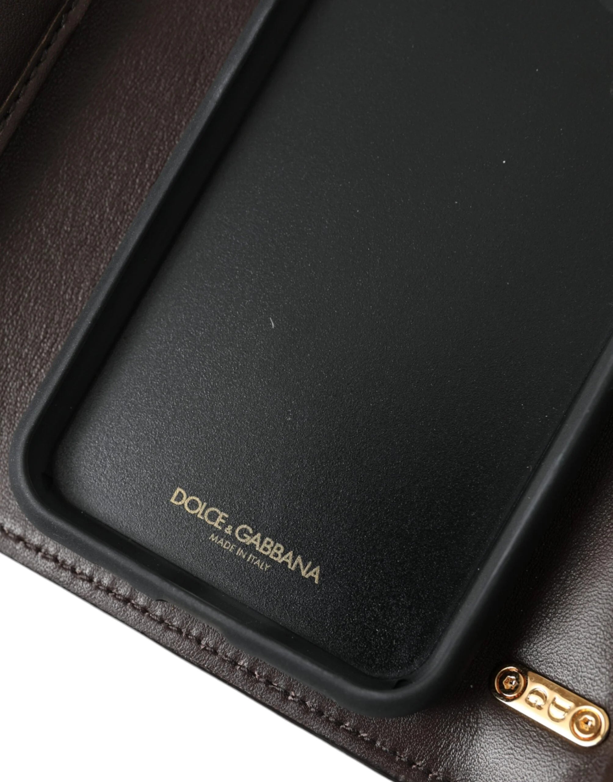Dolce & Gabbana Brown Python Leather DG Girls Crossbody Phone Bag - Cross Body Bags