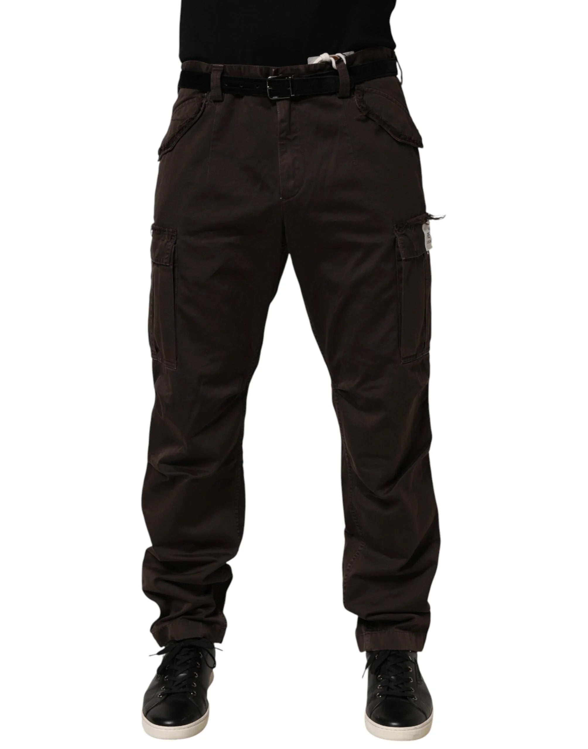 Dolce & Gabbana Brown Re- Edition Cotton Men Cargo Pants - IT50 | L - Cargo Pants