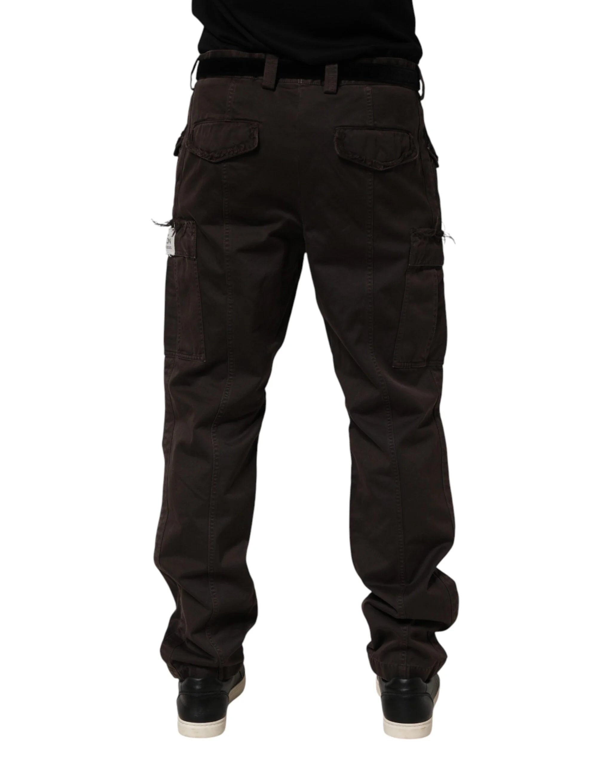 Dolce & Gabbana Brown Re- Edition Cotton Men Cargo Pants - IT50 | L