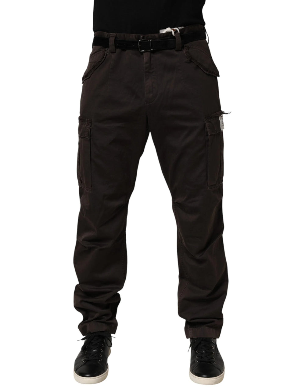 Dolce & Gabbana Brown Re- Edition Cotton Men Cargo Pants - IT50 | L