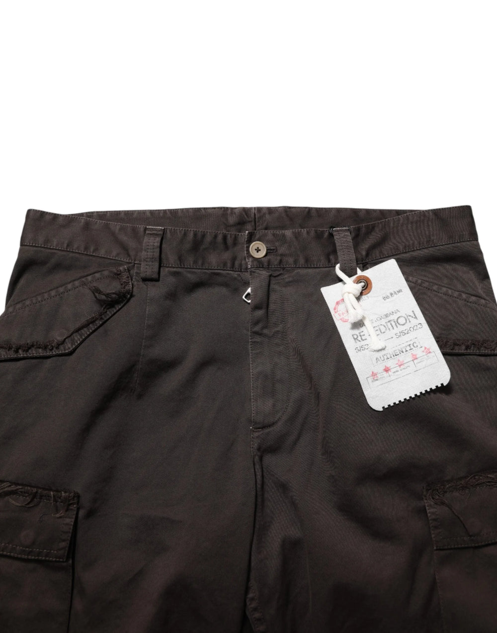Dolce & Gabbana Brown Re- Edition Cotton Men Cargo Pants - IT50 | L