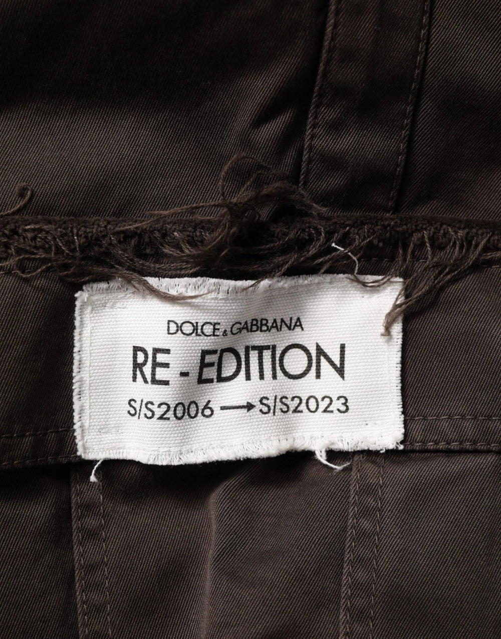 Dolce & Gabbana Brown Re- Edition Cotton Men Cargo Pants - IT50 | L