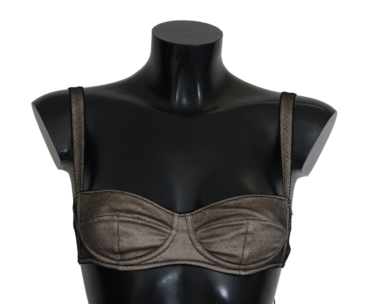 Dolce & Gabbana Brown Regg Balconcino Imbottito Bra Underwear - IT2 | S - Bras