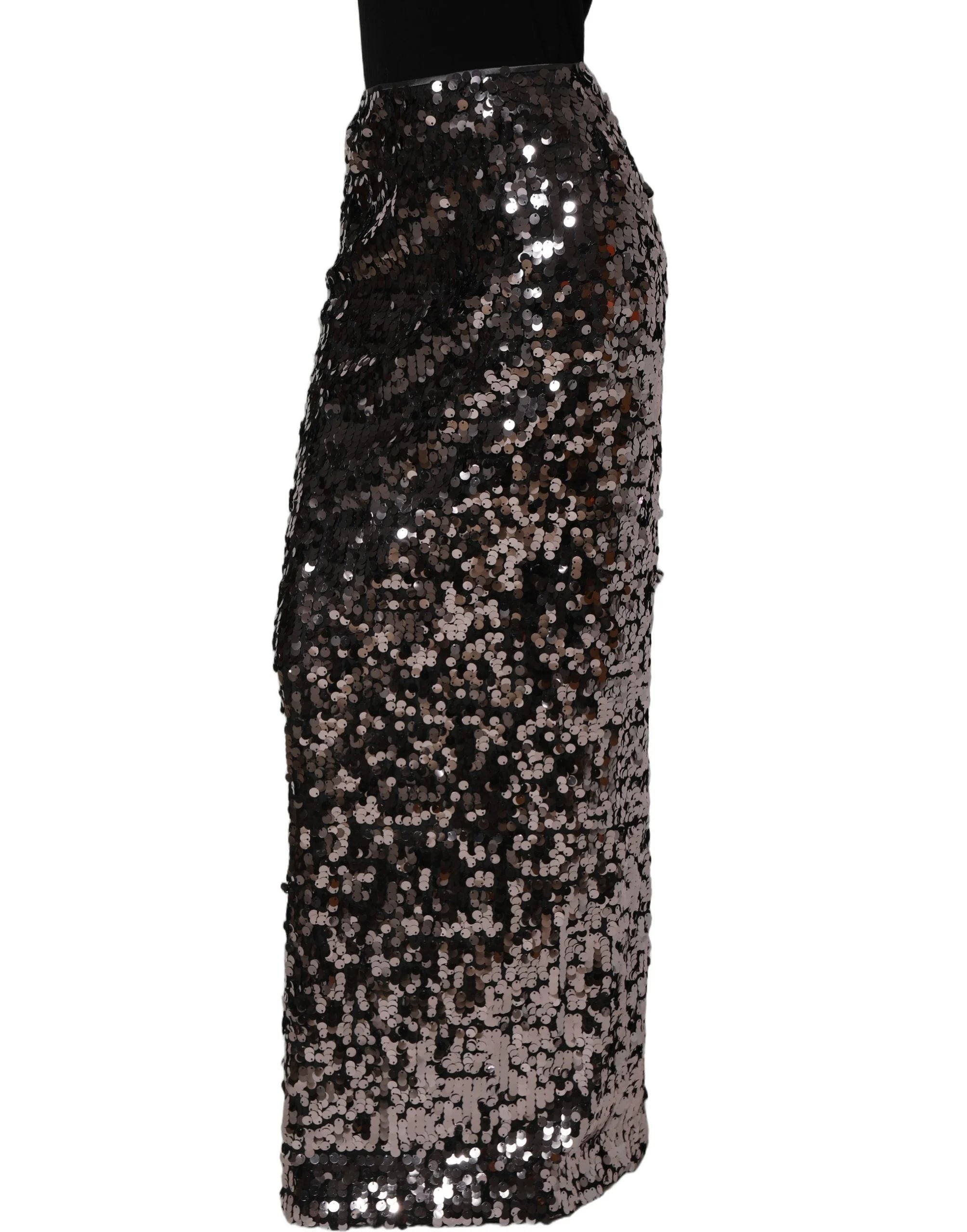 Dolce & Gabbana Brown Sequinned Embellished PencilCut Skirt - IT36|XXS