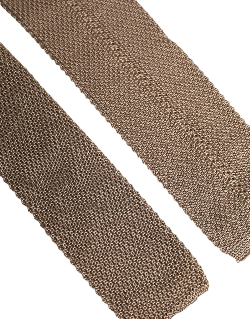 Dolce & Gabbana Brown Silk Adjustable Necktie Tie - Neckties
