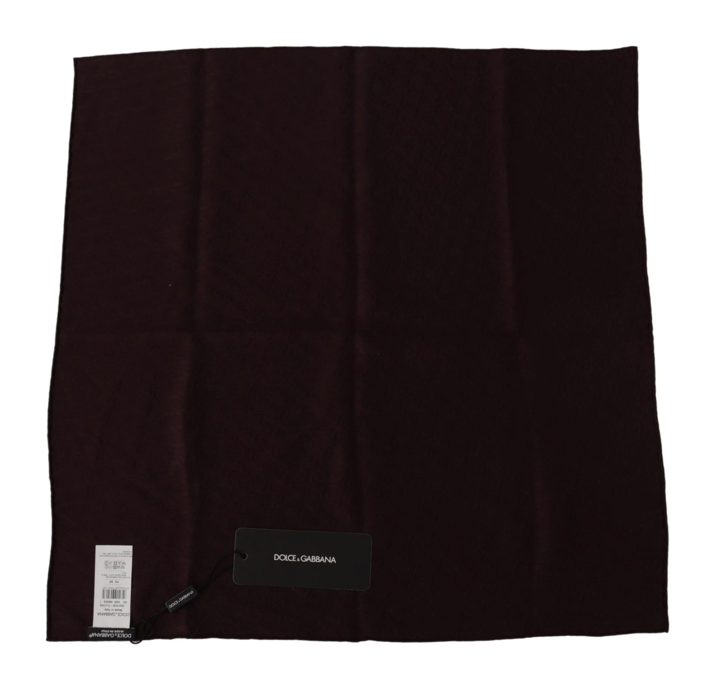 Dolce & Gabbana Brown Silk Blend Square Wrap Handkerchief Scarf - Scarves & Shawls