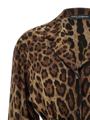 Dolce & Gabbana Brown Silk Blouse - IT46
