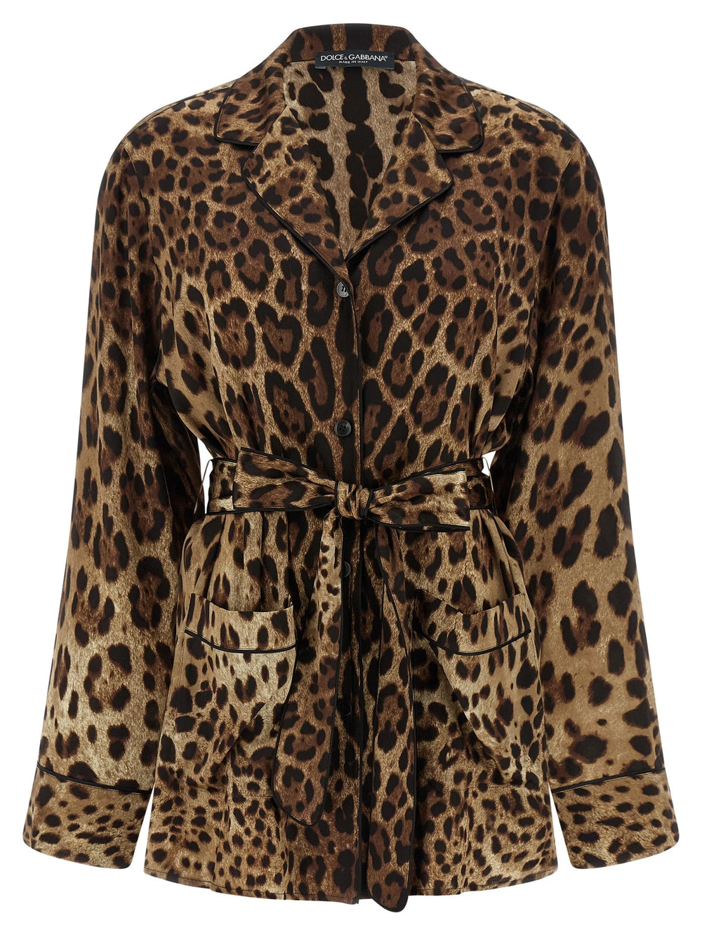 Dolce & Gabbana Brown Silk Blouse - IT46