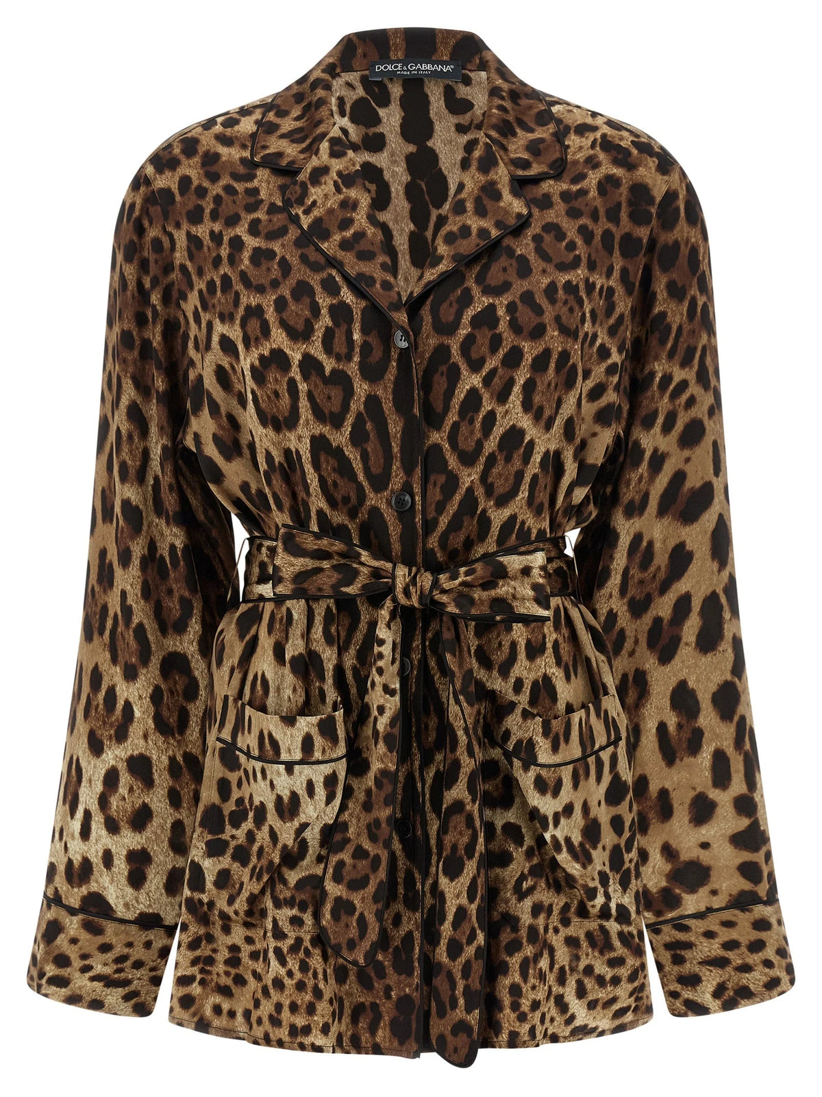 Dolce & Gabbana Brown Silk Blouse - IT46