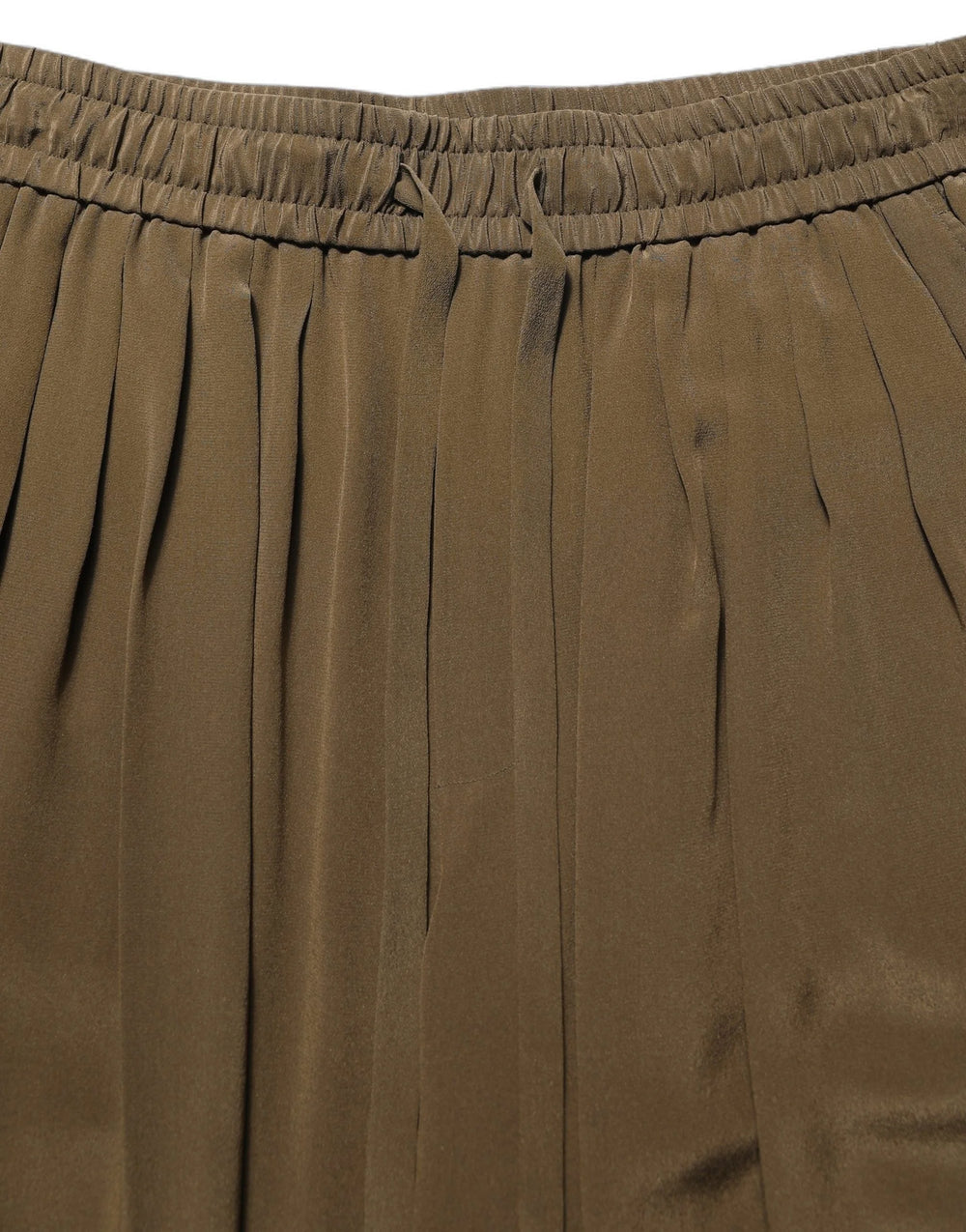 Dolce & Gabbana Brown Silk Mid Waist Pleated Bermuda Shorts - IT48 | M