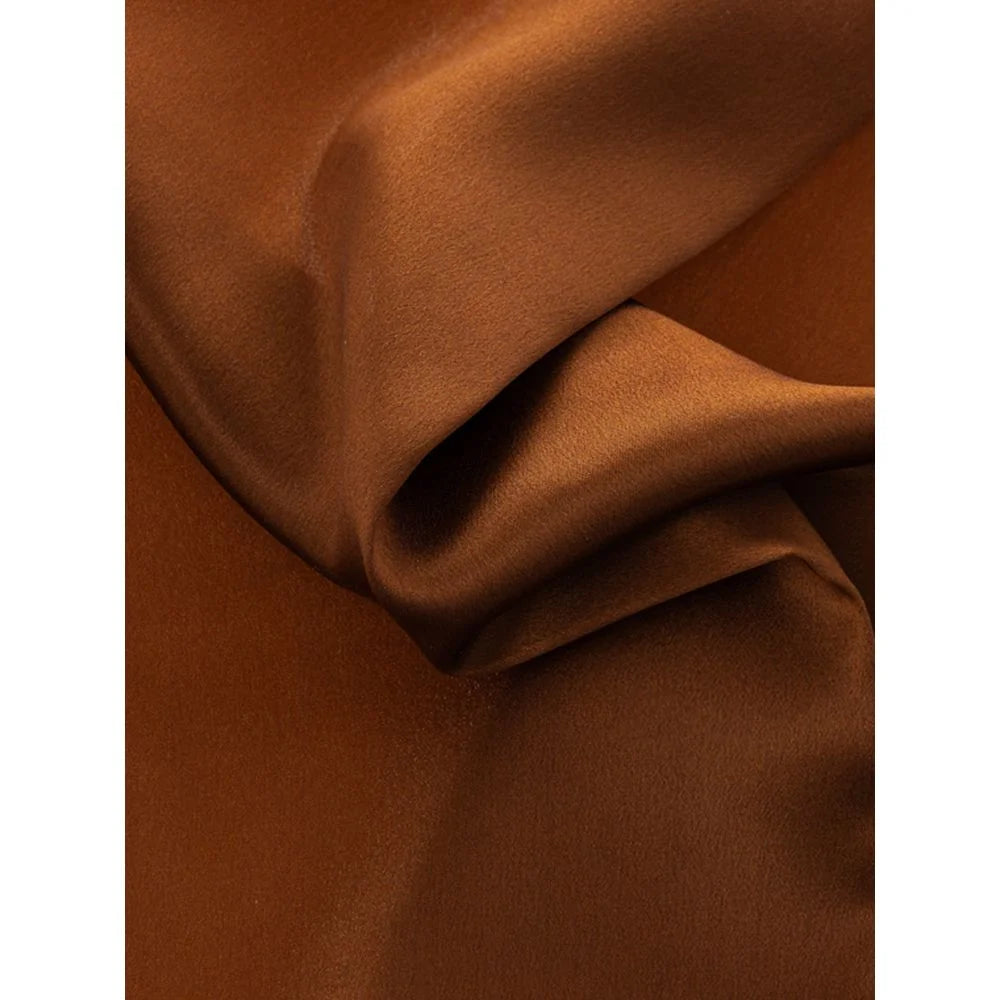 Dolce & Gabbana Brown Silk Pocket Square - Handkerchiefs