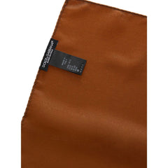 Dolce & Gabbana Brown Silk Pocket Square - Handkerchiefs