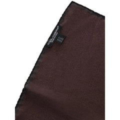 Dolce & Gabbana Brown Silk Pocket Square - Handkerchiefs