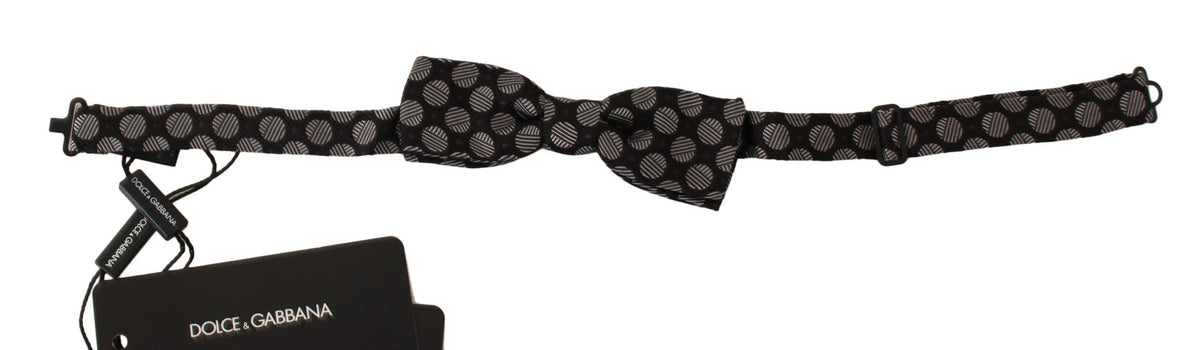 Dolce & Gabbana Brown Silk Polka Dot Jacquard Men Bow Tie Papillon - Neckties