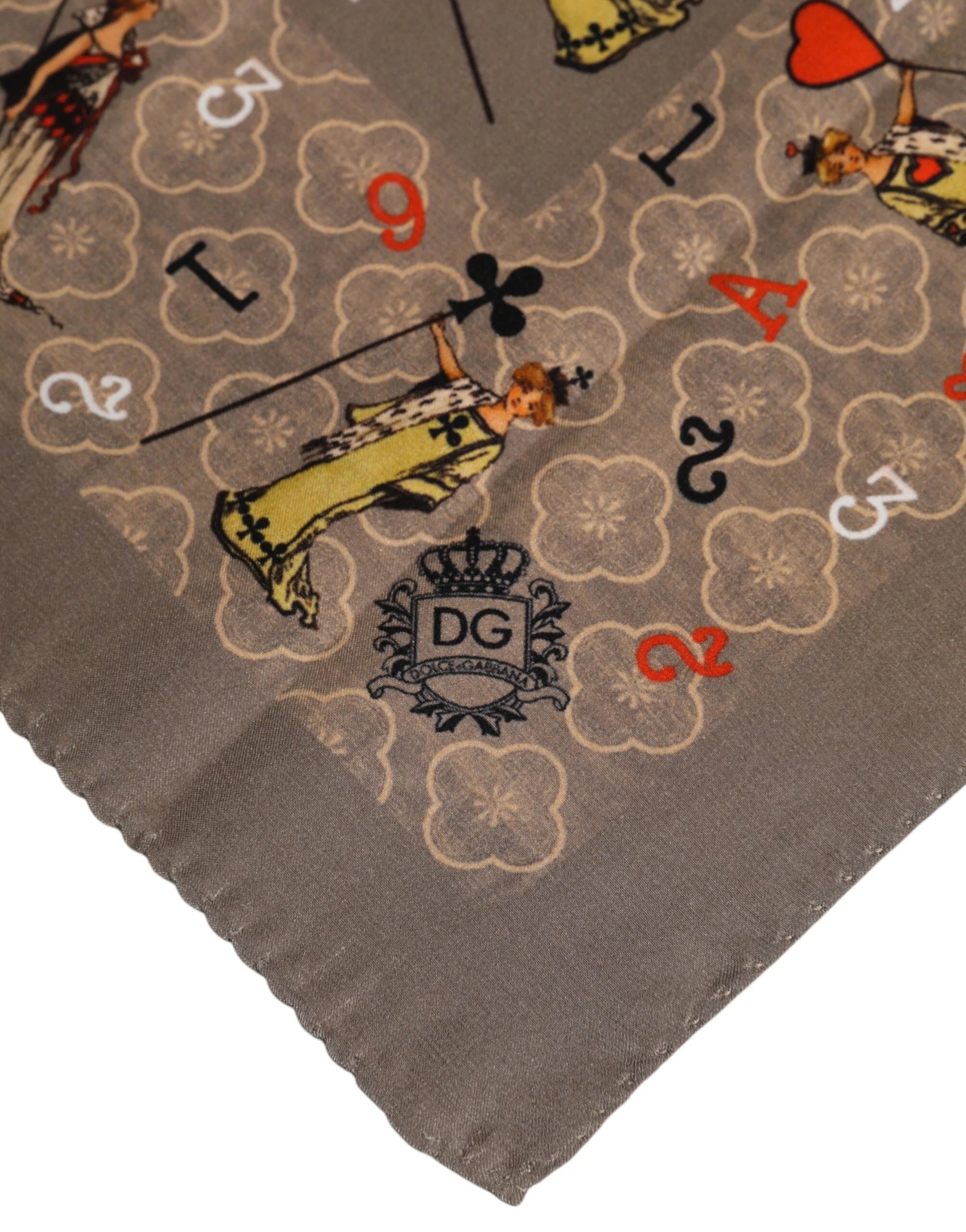 Dolce & Gabbana Brown Silk Printed Square Men Foulard Scarf - Scarves & Shawls