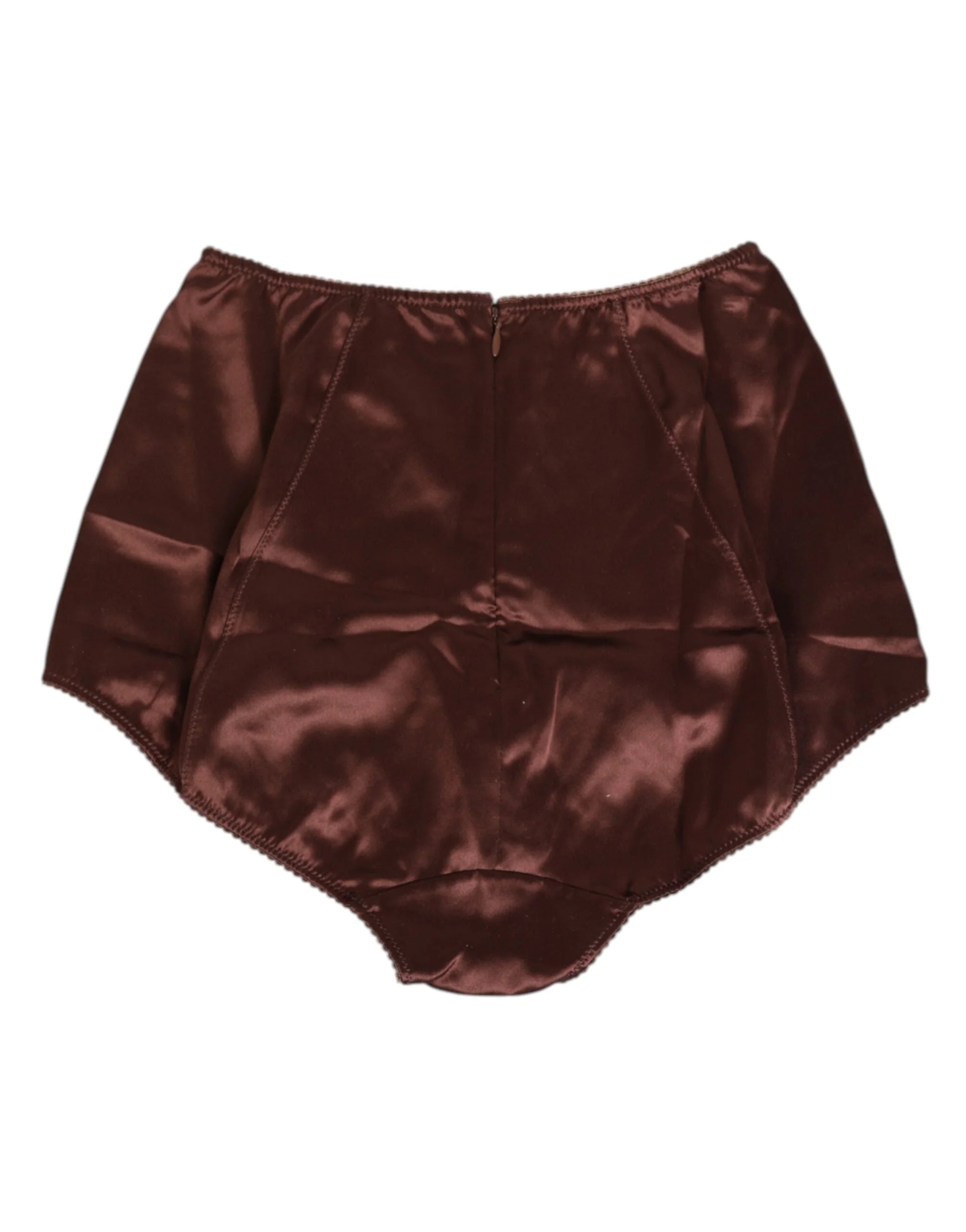 Dolce & Gabbana Brown Silk Stretch High Waist Girdle Underwear - IT2 | S - Shapewear