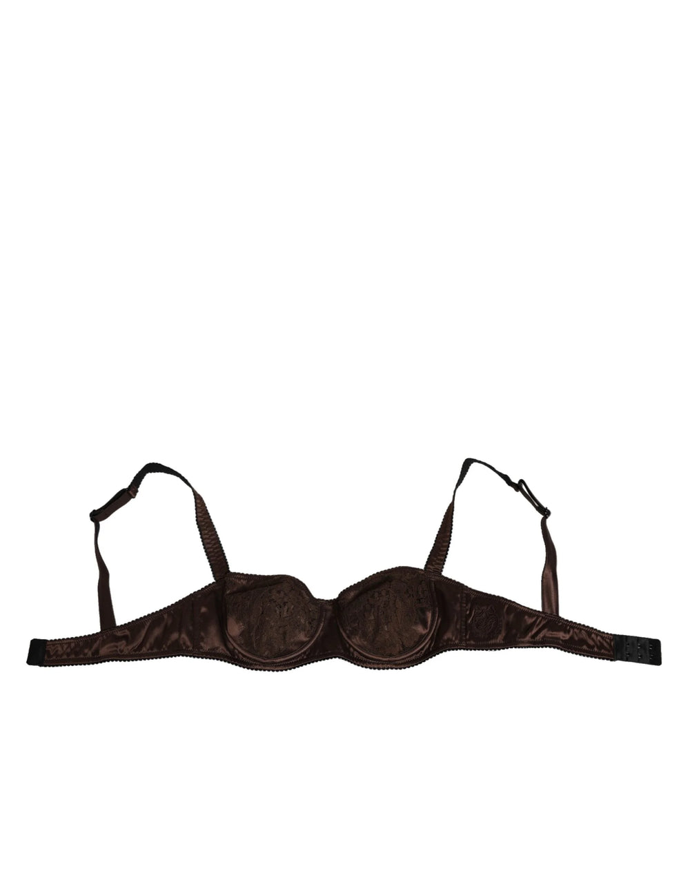 Dolce & Gabbana Brown Silk Underwired Balconette Bra Underwear - IT2 | S - Bras