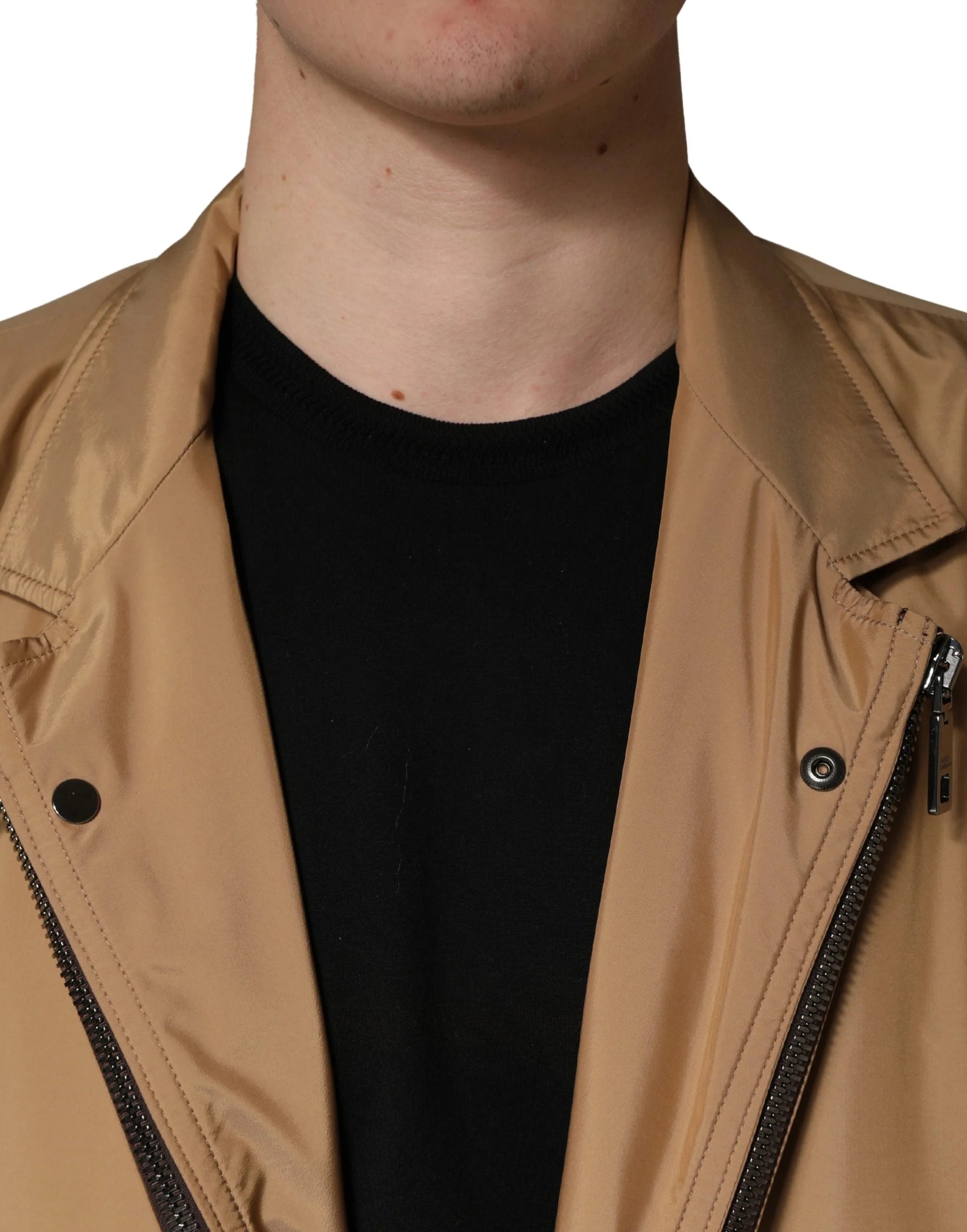معطف جاكيت طبقات مزدوجة بني من دولتشي آند غابانا - IT58 | 3XL - معاطف