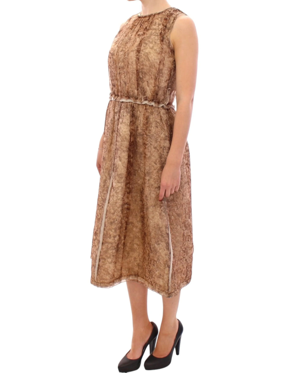 Dolce & Gabbana Brown sleeveless silk dress - IT40|S - Dresses