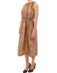 Dolce & Gabbana Brown sleeveless silk dress - IT40|S - Dresses