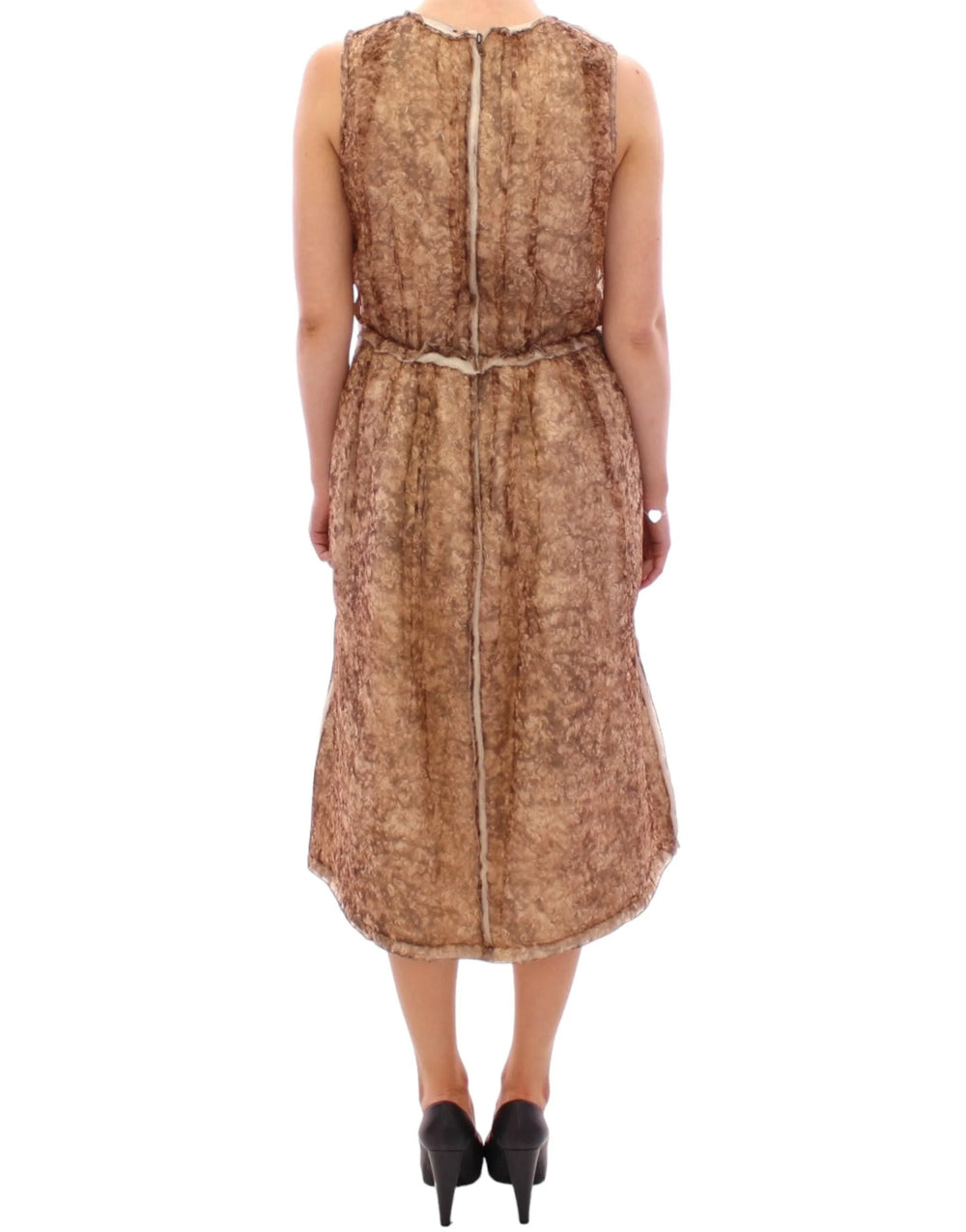 Dolce & Gabbana Brown sleeveless silk dress - IT40|S - Dresses