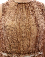 Dolce & Gabbana Brown sleeveless silk dress - IT40|S - Dresses