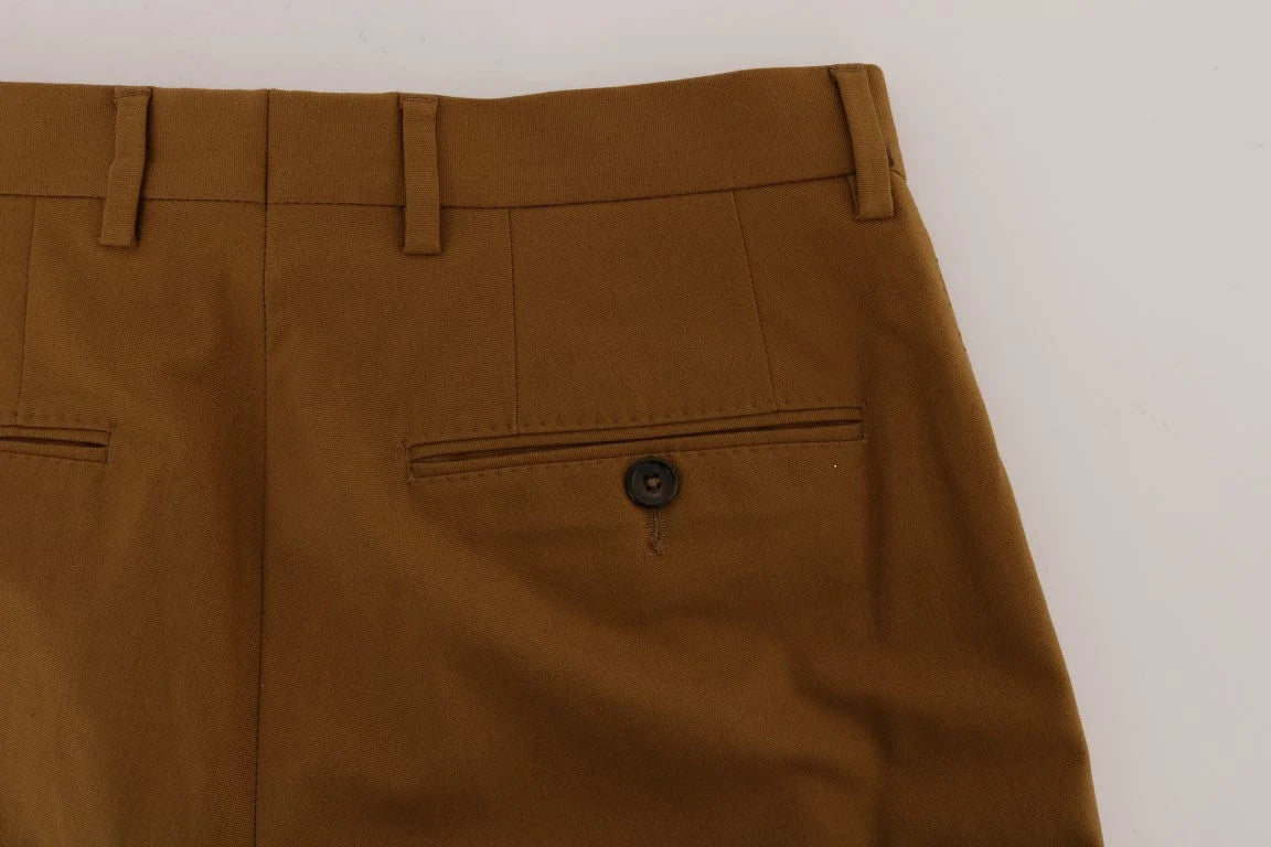 Dolce & Gabbana Brown Stretch Cotton Pants - Trousers
