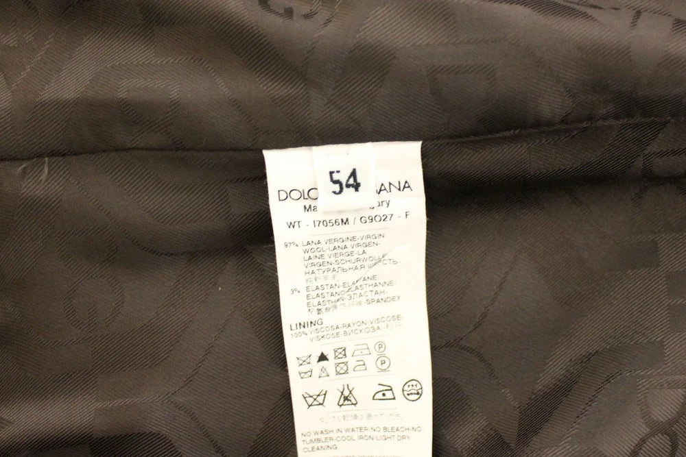 Dolce & Gabbana Brown Striped Stretch Dress Vest - IT54 | XL - Vests