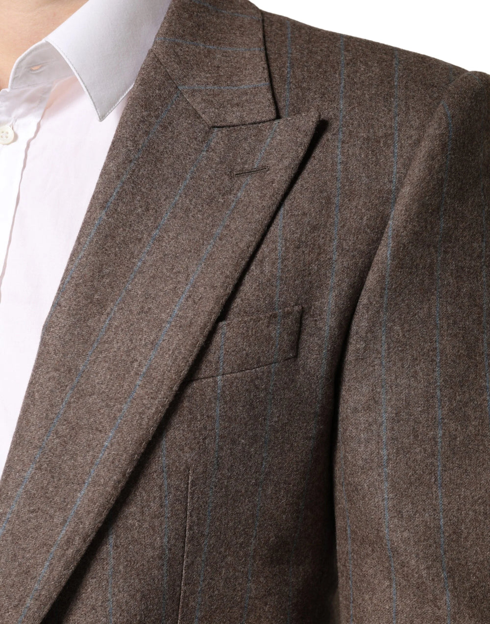 Dolce & Gabbana Brown Stripes Single Breasted Blazer - IT48 | M