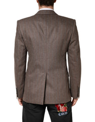 Dolce & Gabbana Brown Stripes Single Breasted Blazer - IT48 | M