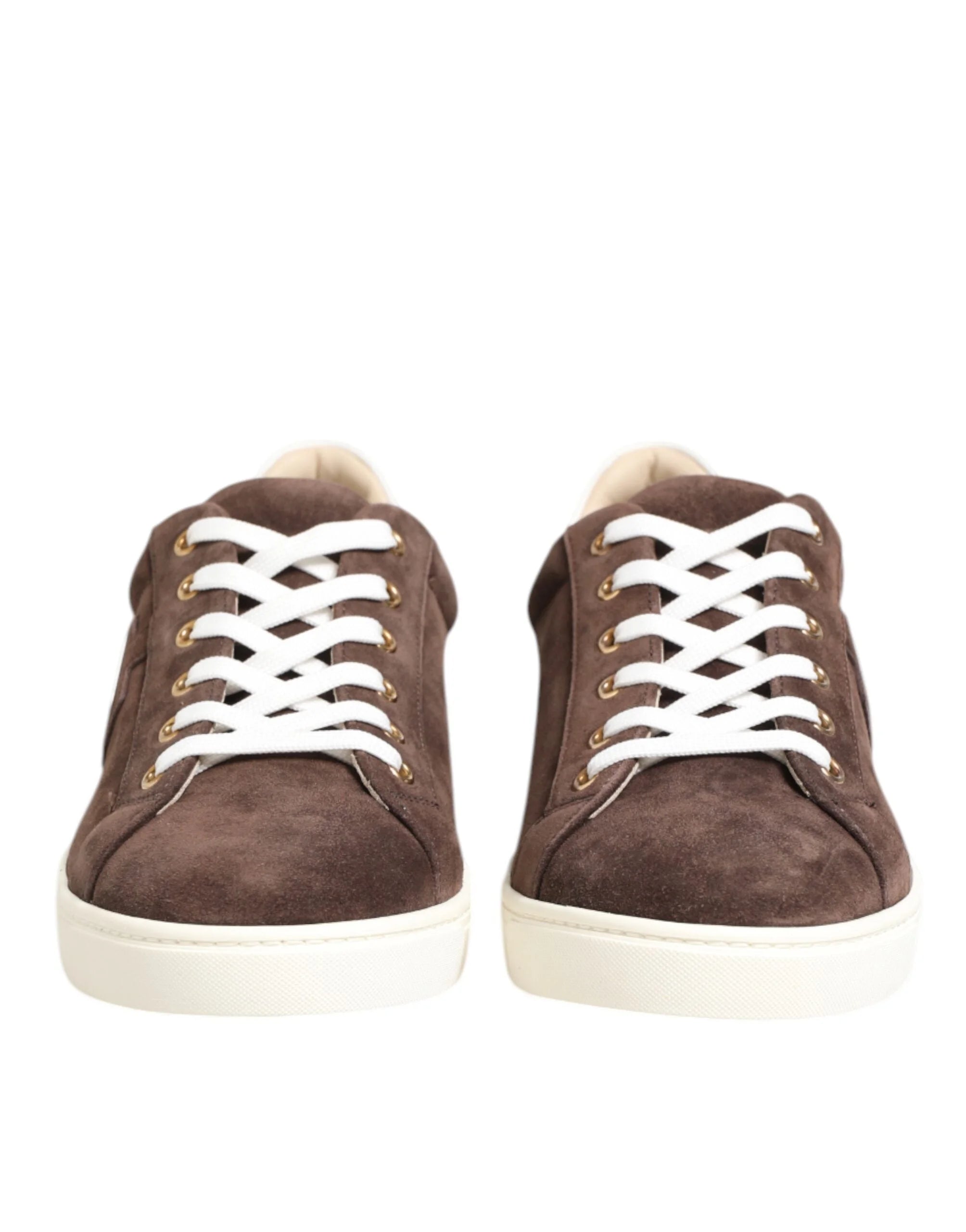 Dolce & Gabbana Brown Suede Leather Low Top Men Sneakers Shoes - Sneakers